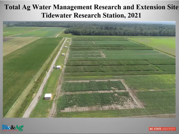 This image is of theTotal Ag Water Management Research and Extension Site that is field research site that has the ability to monitor and control soil moisture levels via drainage tile and irrigation.