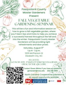 Fall Vegetable Gardening Flyer