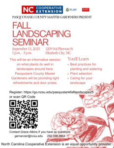 Flyer for Fall Landscaping Seminar